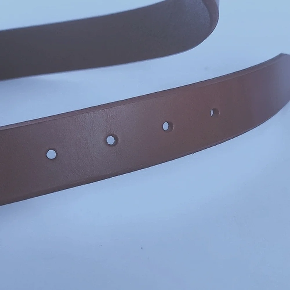 Gap Men's Cognac Brown Brass Hardware Cowhide Leather Belt
